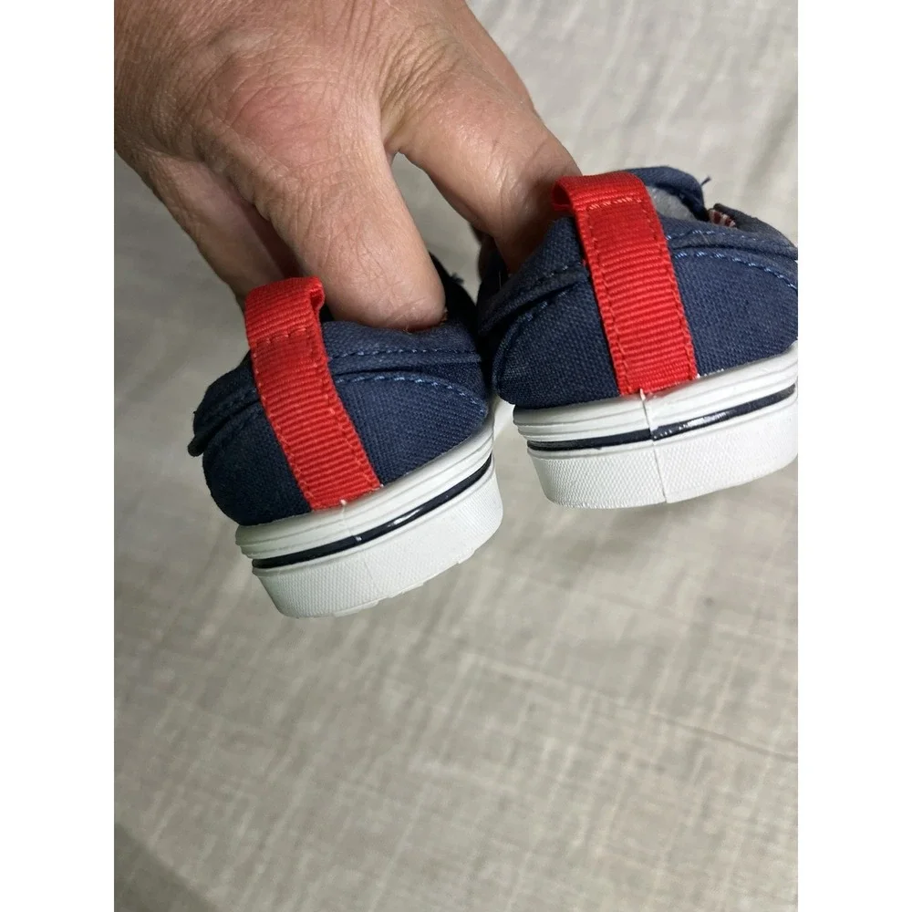 Kids/Babies Wonder Nation Canvas Shoes‎ Sz 5 Shark Picture Blue Red